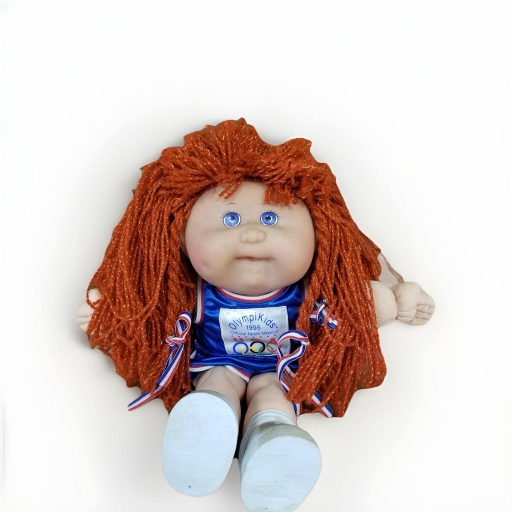 Cabbage Patch Kid Doll Vtg 1996 OlympiKids‎ Official Team Mascot USA Red Hair